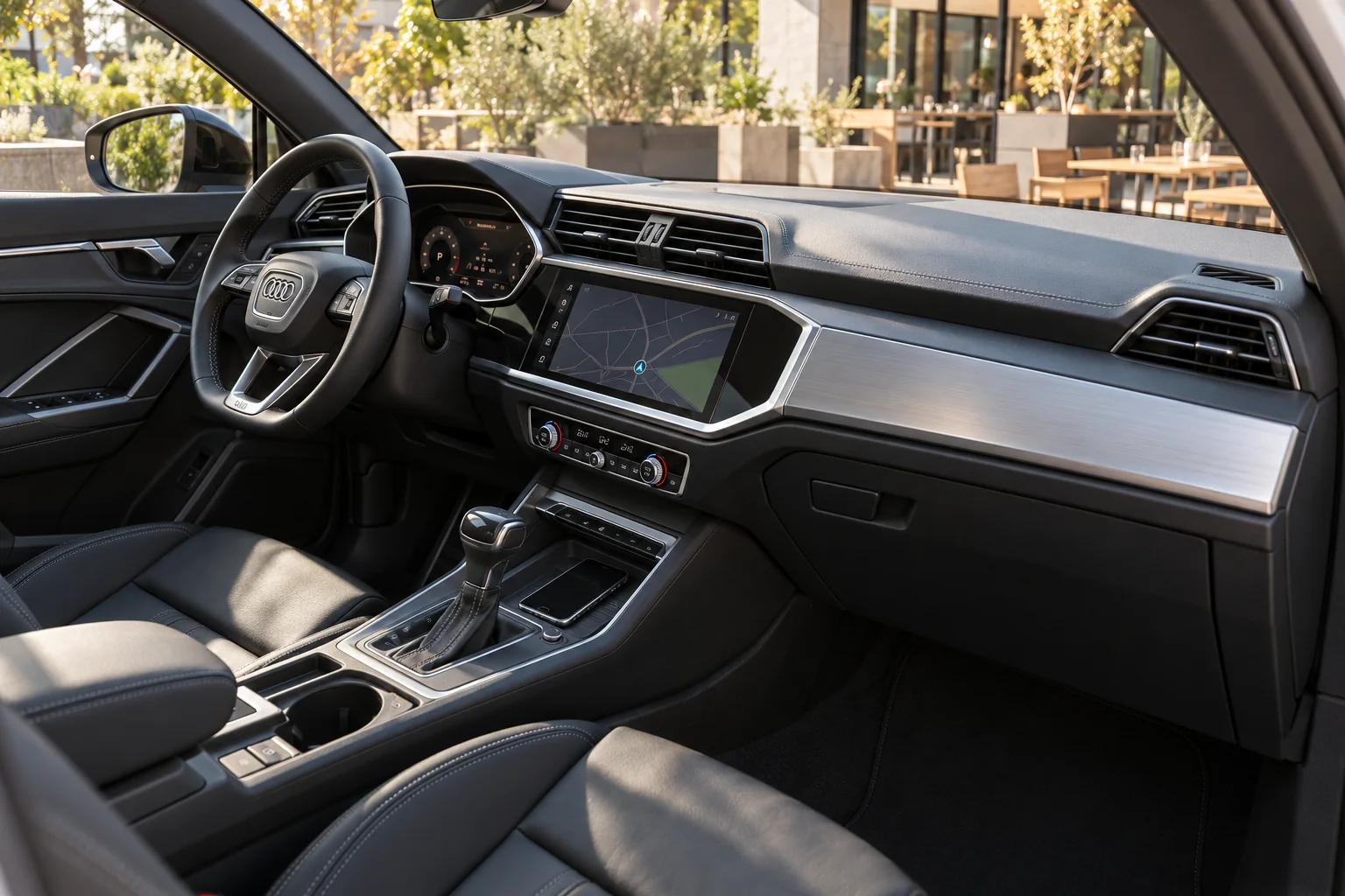 Audi Q3 車室與手機收納的用車情境