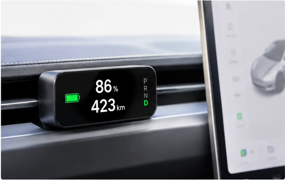 Tesla 出風口迷你儀表 安裝示意