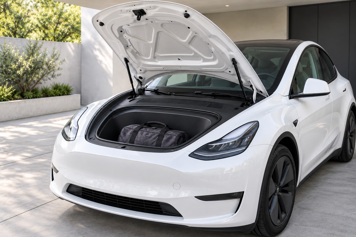 Model Y 電動前行李廂開啟與完整置物空間