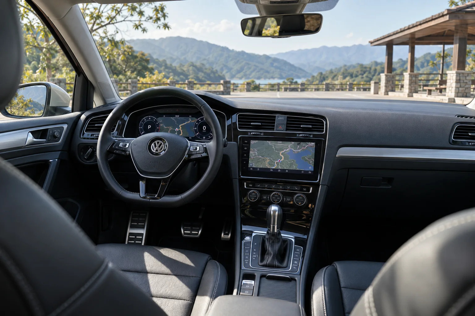 VW 車室與雙螢幕導航用車情境