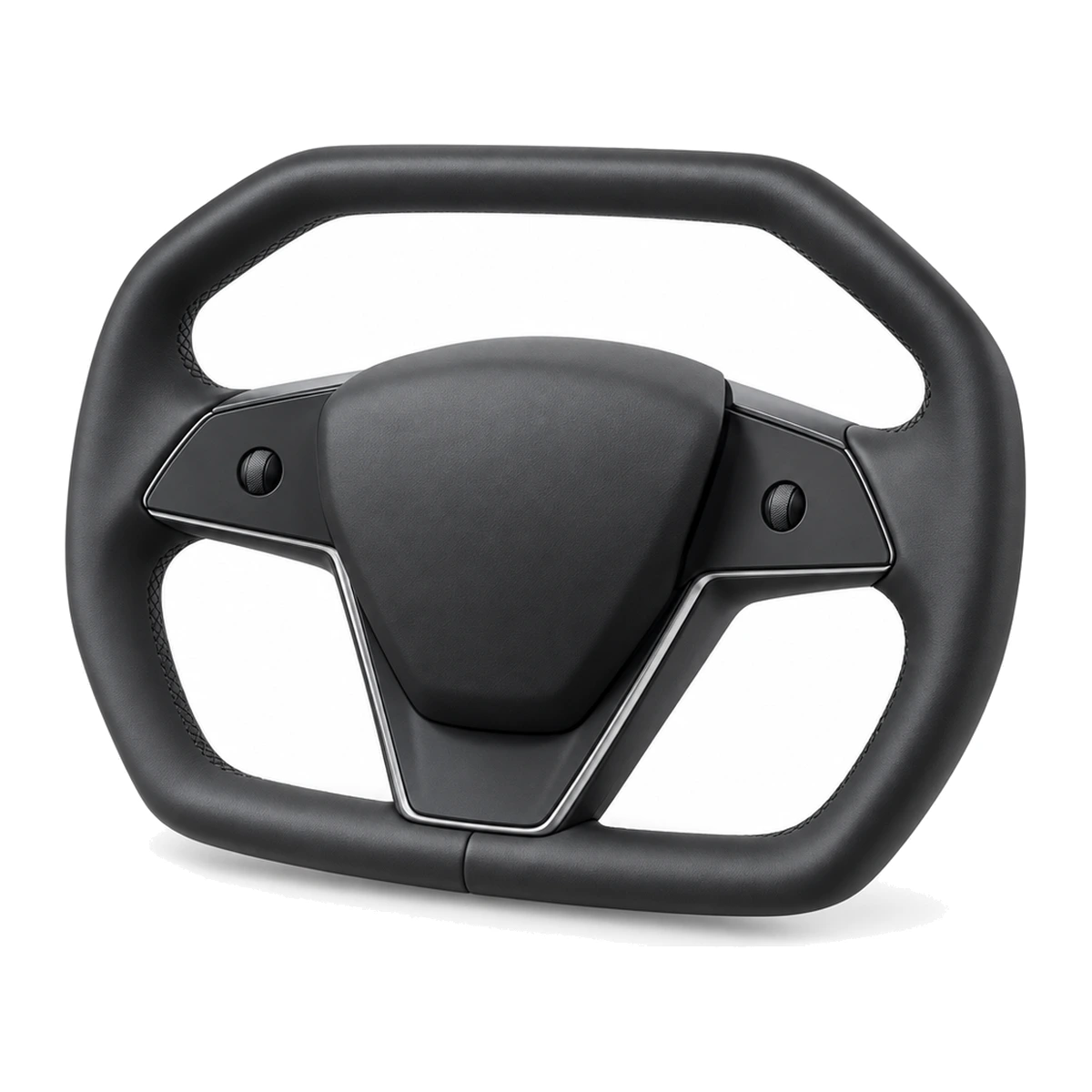 Cybertruck 風格 Yoke 握把,置於白色背景