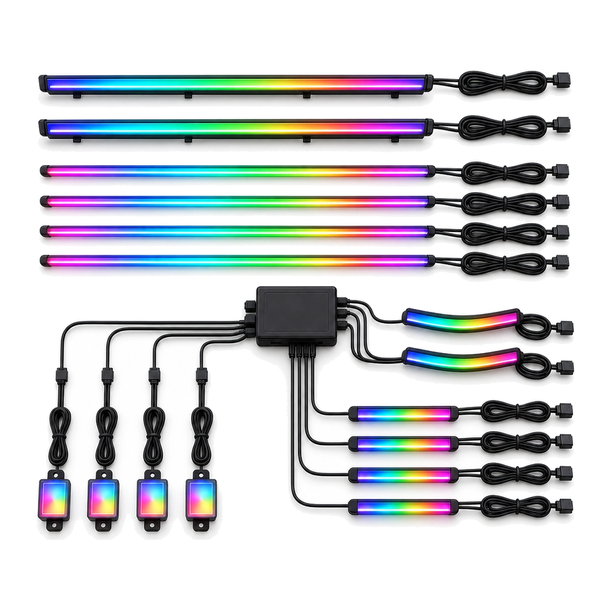 Tesla RGB 車內氛圍燈商品圖,白色背景
