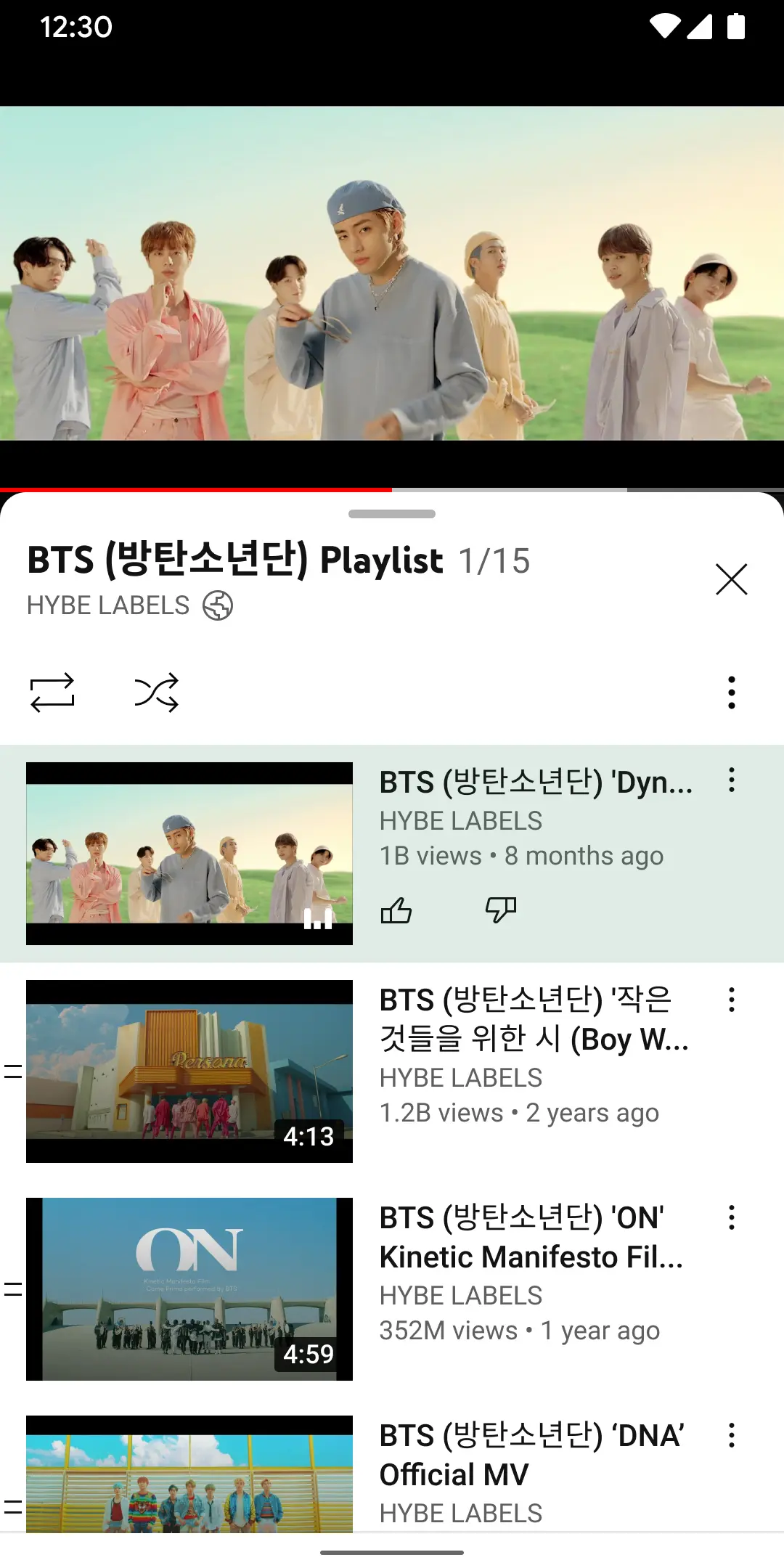 YouTube 影音播放畫面