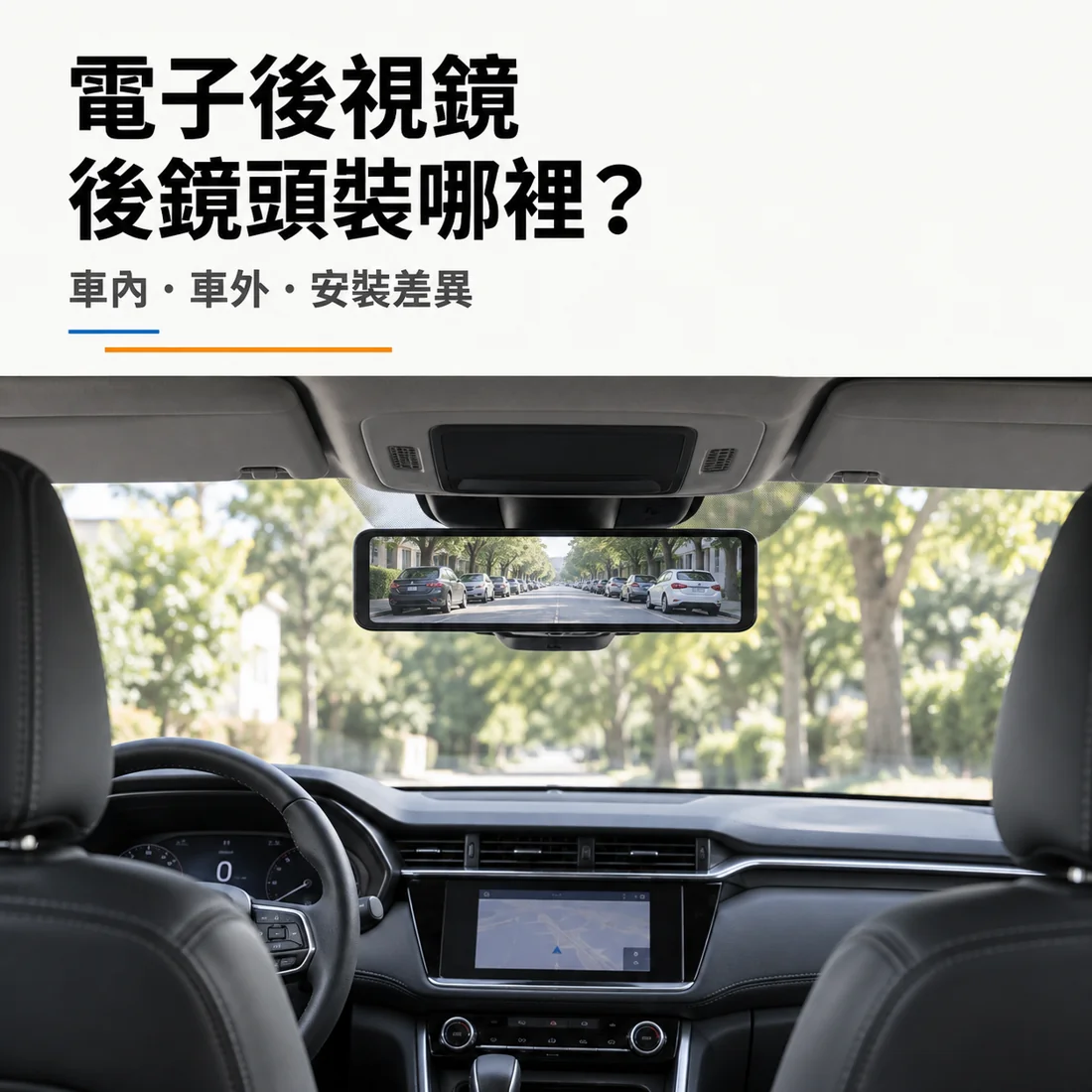 電子後視鏡後鏡頭車內或車外安裝選擇指南封面